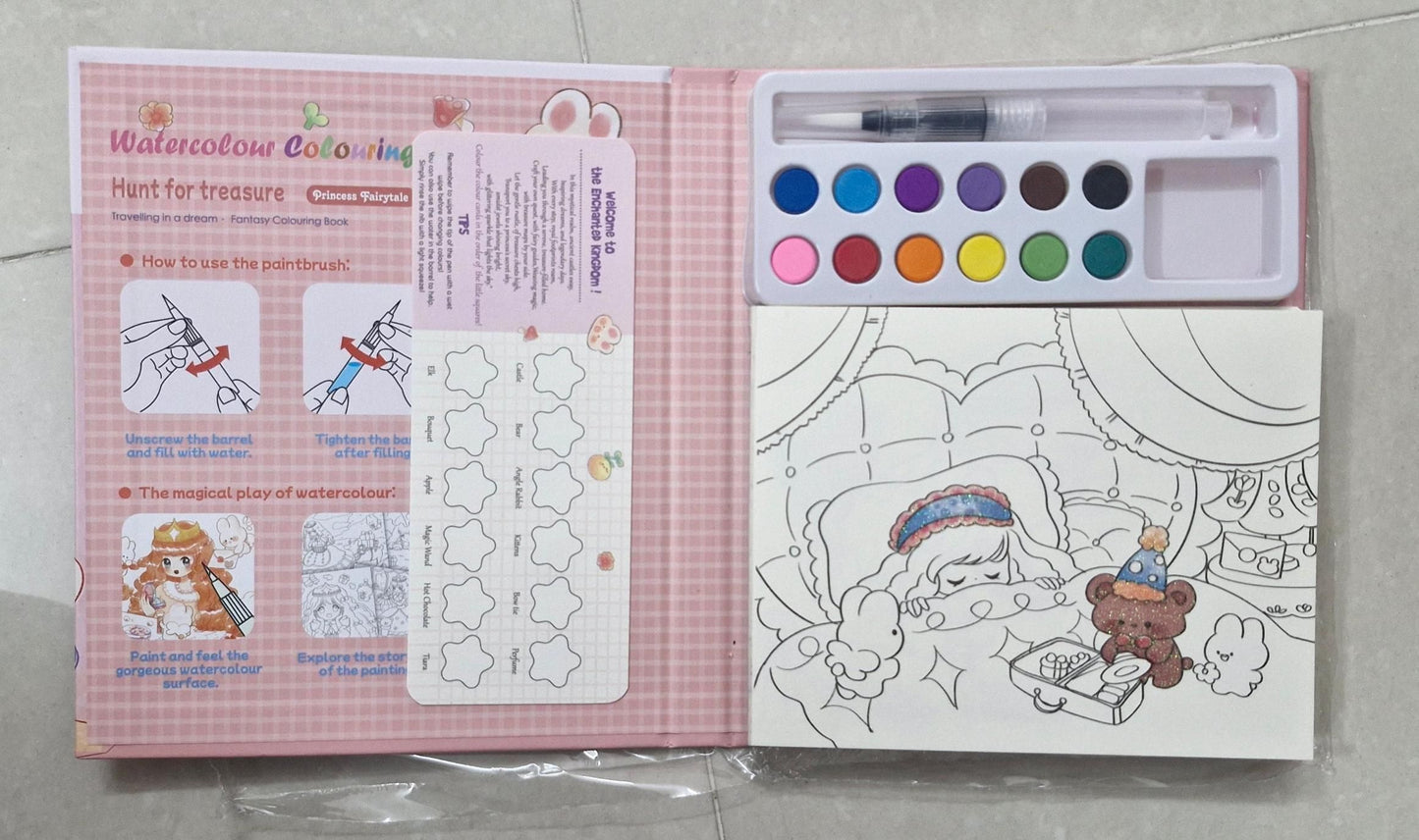 Cartoon Art Coloring Painting Set for Kid's