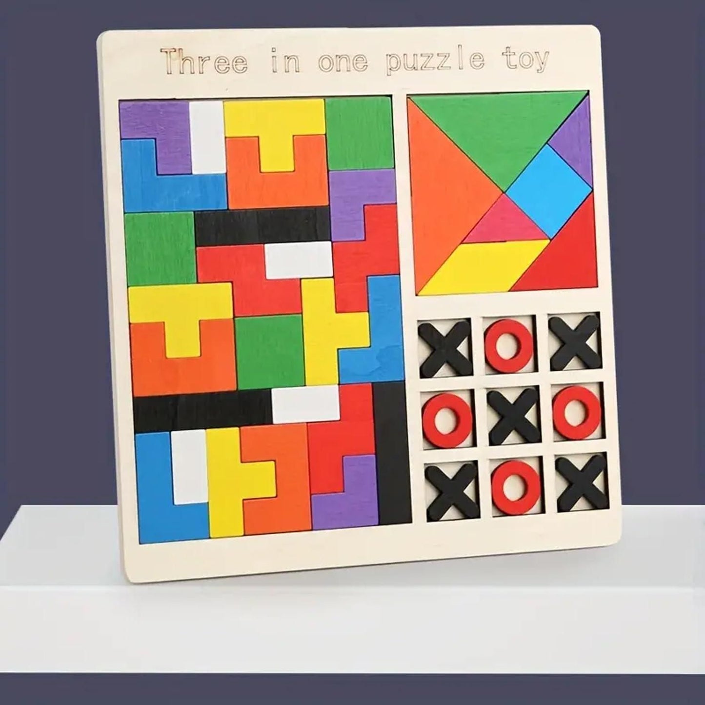 3 in 1 Wooden Puzzle Toy – Smart Learning Through Play for 1-2 Year